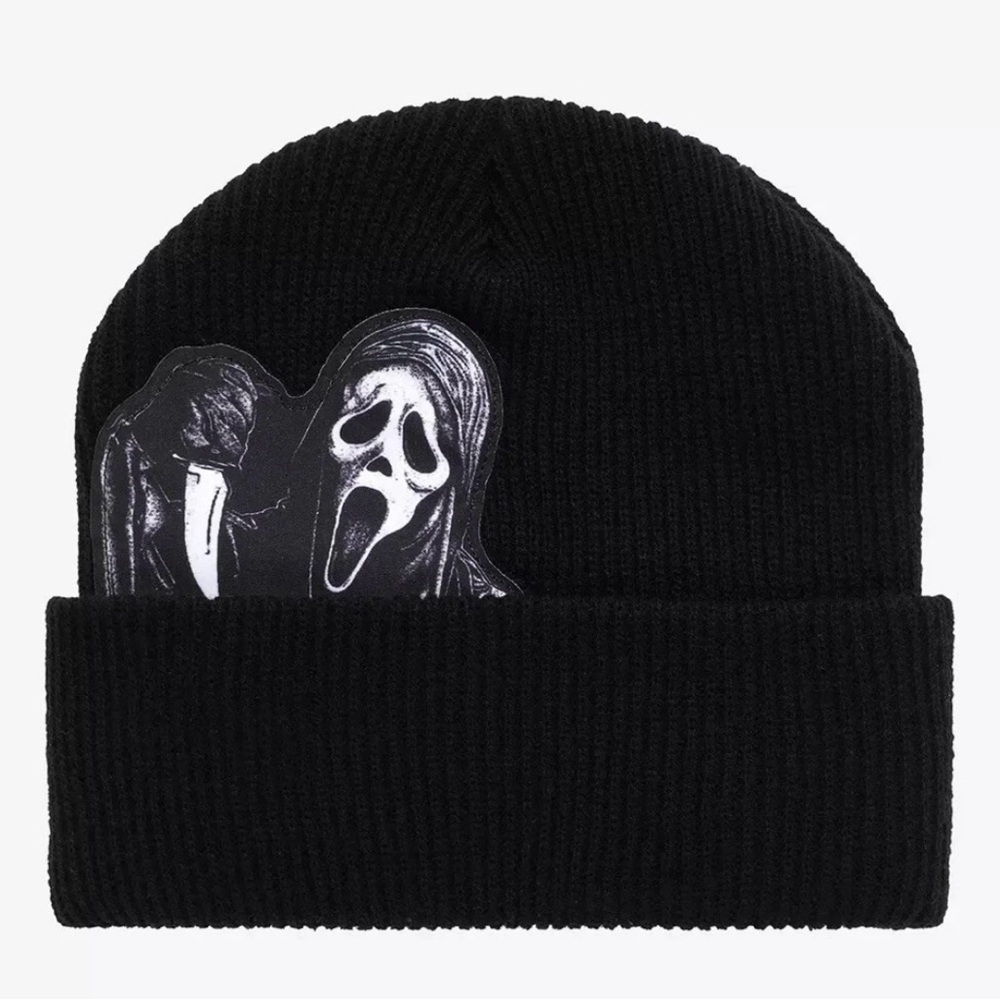 Ghost Face Scream Peeking Beanie NEW Halloween Horror Officially Licensed